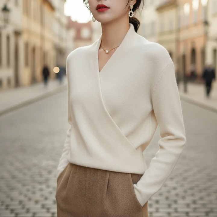 Maglione Donna con Collo a V