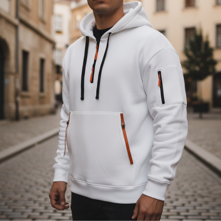 Felpa con Cappuccio da Uomo con Cerniera