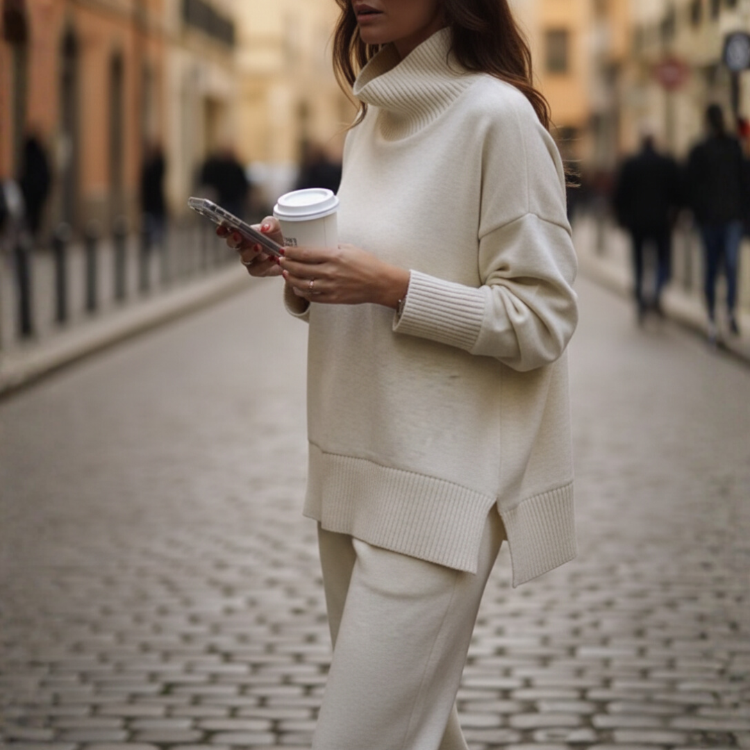 Completo Donna Maglia Pantaloni in Maglia