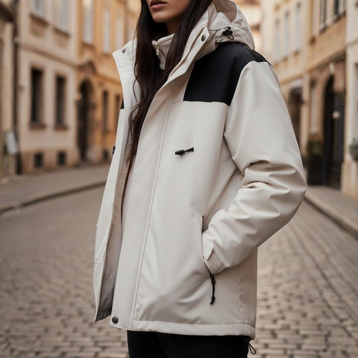Giacca Donna Impermeabile con Cappuccio