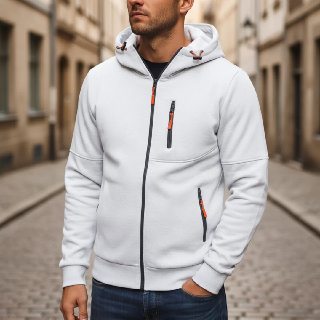 Giacca con Cappuccio da Uomo con Cerniera