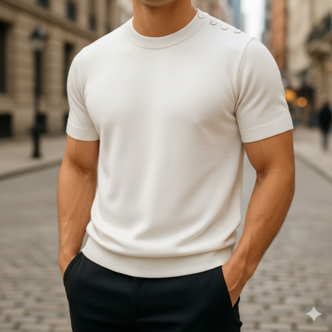 Maglione Uomo Manica Corta in Cashmere