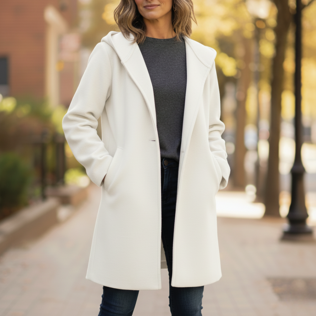 Giacca Donna con Cappuccio in Tessuto Resistente