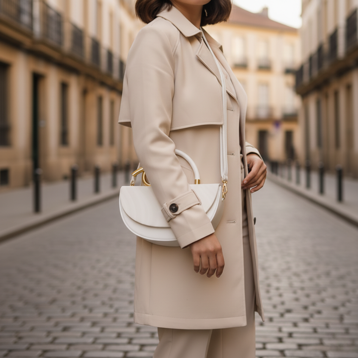 Women's Handbag with Gold Handle