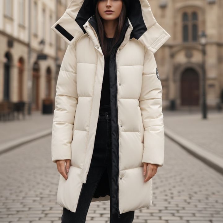 Parka donna imbottito con cappuccio