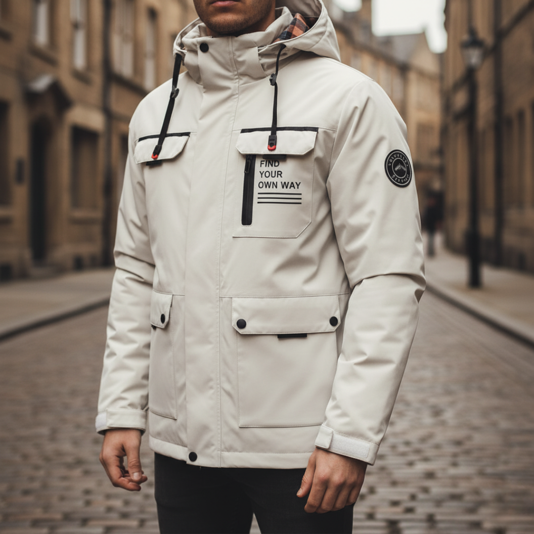 Giacca Uomo Impermeabile con Cappuccio