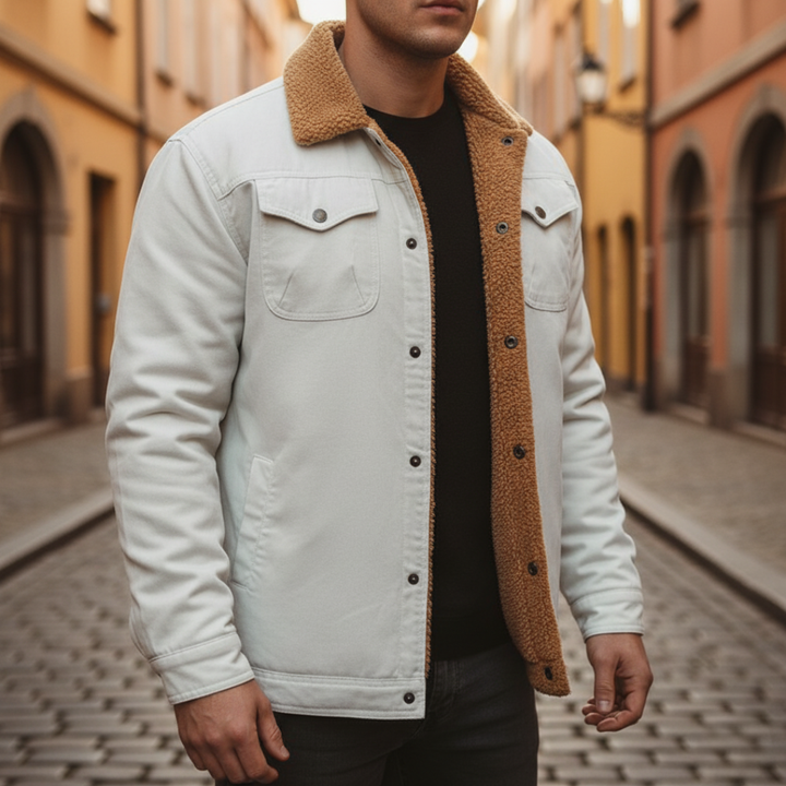 Giacca Uomo Invernale In Tessuto Con Pelliccia Interna