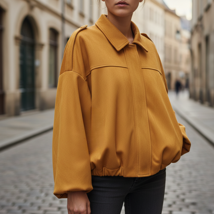 Giacca Donna Oversize Elegante in Tessuto Misto