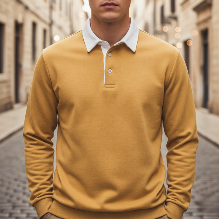 Felpa Uomo Polo Tessuto Morbido