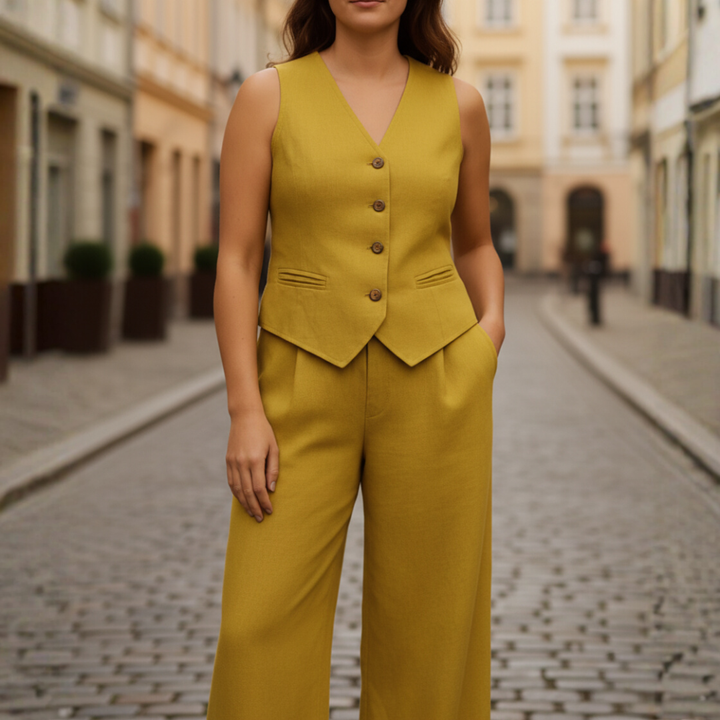 Completo Donna con Gilet e Pantaloni