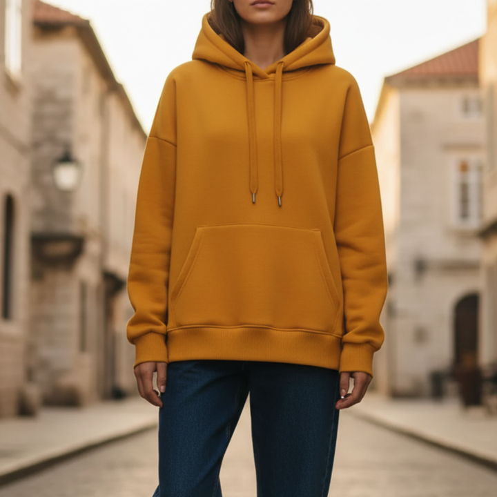 Felpa Donna Con Cappuccio Tessuto